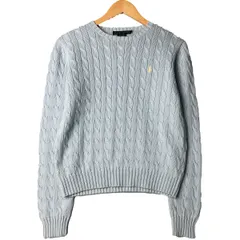 古着 ラルフローレン Ralph Lauren ケーブル編み コットンニットセーター レディースL相当/eaa434117