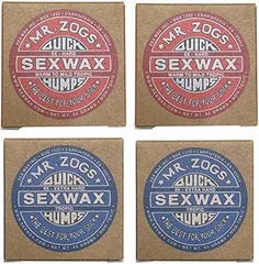 4個セットSEX WAX セックスワックス サーフワックス/サーフボードワックス サーフボード滑り止め WARM（初夏用）２個＆TROPICAL（夏用）2個のサムネイル