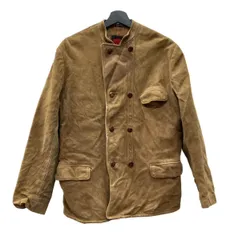 ヴィンテージ vintage 50s 50年代 Albackens スウェード レザージャケット ダブル くるみボタン コルビジェ キルティング スウェーデン 茶  ジャケット 無地 ブラウン 104MT-2240のサムネイル