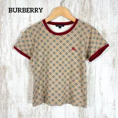 BURBERRY LONDON バーバリーロンドン ホースロゴ刺繍 ノバチェック リンガー Tシャツ y2k 半袖 トップス