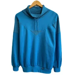 80's NIKE ナイキ vintage ビンテージ プルオーバー 裏起毛 ハイネック 切り替えデザイン トレーナー スウェット 水色 ブルー Sサイズ No.L318