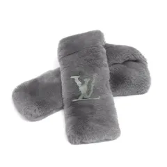 ルイヴィトン メンズ レディース 服飾小物 エシャルプ レックス マフラー スカーフ ラビットファー グレー系 MP0035 Louis Vuitton 中古