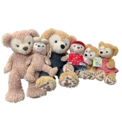 ♪677 Disney sea ディズニーシー ダッフィー シェリーメイ ぬいぐるみ 約Mサイズ 2体 約Sサイズ4体 合計6体 中古 バラ売り不可