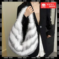 【送料無料】ハーフムーンファーショルダー トートバッグ ショルダーバッグ 韓国風 フェイクファーバッグ レディース 三日月バッグ おしゃれ 鞄 肩掛け かばん 軽量 大容量 エコファーバッグ 冬 ふわふわ もこもこ 新品 未使用 CH87XIUFENG-004