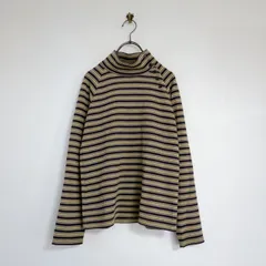 【HusHusH】ハシュアッシュ(2)長袖 ニット セーター ボーダー ハイネック　ボタン