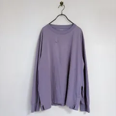 フォロワー限定お得なクーポン配布中！ 【UNIQLO】ユニクロ(L)長袖 Tシャツ カットソー 無地 シンプル　クルーネック