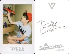 【中古】コレクションカード(男性) SEVENTEEN/DINO(ディノ)/座り・帽子赤・右手車/CD「Love ＆ Letter repackage album」封入特典トレカ