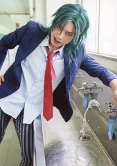 【中古】生写真(男性) 兼崎健太郎(銅橋正清)/膝上・制服・左手蛇口・キャラクターショット/舞台『弱虫ペダル』～箱根学園新世代、始動～トレーディングブロマイド