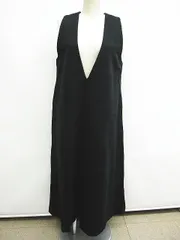 skep ワンピース ノースリーブ 黒 ブラック 身幅約50cm 着丈約124cm 日本製 L007-1121-5