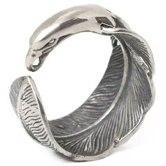 【新品】 シルバー シルバー925 本物 特大 イーグル フェザー リング 指輪 インディアン 羽根 モチーフ 彫り込み メンズ レディース シンプル 太め 巾着付き カジュアル おしゃれ かっこいい 人気 ブランド ジュエリー アクセサリー 輝く 軽量  0