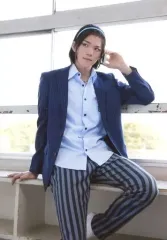 【中古】生写真(男性) 佐藤祐吾(東堂尽八)/膝上・制服・座り・左手頭・キャラクターショット/舞台『弱虫ペダル』～箱根学園新世代、始動～トレーディングブロマイド