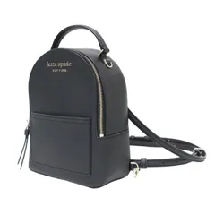 Kate spade ケイトスペード バッグ ブラック 黒 | サフィアーノレザー キャメロンミニ バックパック / リュック ショルダー 3WAY | メタルロゴ | ブランド カバン【レディース】【中古】