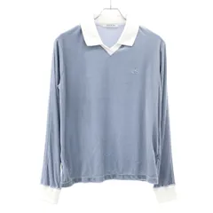 DOUBLE STANDARD CLOTHING ダブル スタンダード クロージング ESSENTIAL ベロアポロシャツ 2508-010-231 ブルー 38のサムネイル