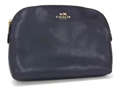 ■美品■ COACH コーチ B1580 F52697 レザー マルチポーチ マルチケース 小物入れ レディース メンズ ネイビー系 DJ7806
