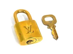 ■美品■ LOUIS VUITTON ルイヴィトン カデナ 南京錠 パドロック 312 鍵 キー ゴールド系 DJ8109