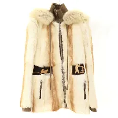 PRADA SPORT プラダスポーツ Fur Coat ヴィンテージフーデッドファーコート  ベージュ 40