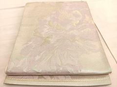 D264 訪問着　白大島紬　花模様　正絹　着物　袷　　しつけ糸付き未使用極美品 D264 訪問着 白大島紬 花模様 正絹 着物 袷 しつけ糸付き未使用極美品
