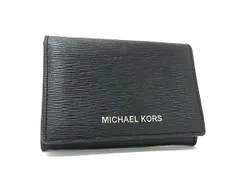 ■美品■ MICHAEL KORS マイケルコース レザー カードケース カード入れ マルチケース 名刺入れ メンズ ブラック系 DK8948