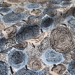 カットクロス 生地 キッピス ベルベットの花 Samettikukka グレー 50cm オックス kippis 北欧