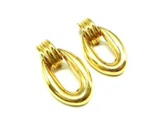 GIVENCHY ジバンシィ ヴィンテージ クリップ式 イヤリング アクセサリー レディース ゴールド系 DJ9195