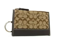 ■新品同様■ COACH コーチ シグネチャー キャンバス×レザー コインパース コインケース 小銭入れ レディース ブラウン系 DJ8844