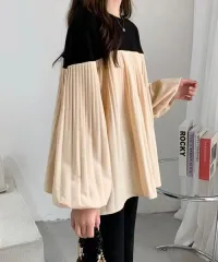 ブラウス フリル レディース 体型カバー ゆったり 長袖 上品 バルーンスリーブ 通勤 ビジネス フォーマル オシャレ デート 20代 30代 40代