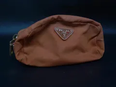 PRADA プラダ テスートナイロン ポーチ メイクポーチ マルチケース オレンジ系 DJ8973