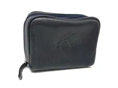 ■美品■ Kitamura キタムラ レザー ポーチ マルチケース 小物入れ レディース ネイビー系 DJ9009のサムネイル