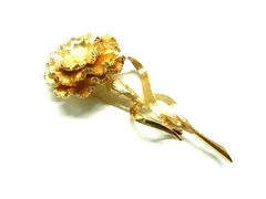 ■美品■ NINA RICCI ニナリッチ フラワー ブローチ ピンバッジ アクセサリー ゴールド系 DJ9153