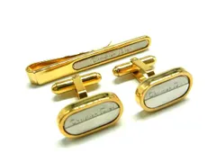 ■美品■ ChristianDior クリスチャンディオール ネクタイピン カフスボタン カフリンクス  メンズ ゴールド系×シルバー系 DJ9096
