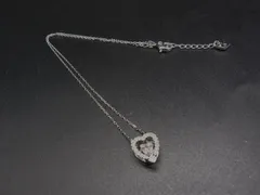 SWAROVSKI スワロフスキー ラインストーン ハートモチーフ ネックレス ペンダント アクセサリー レディース シルバー系 DJ9066