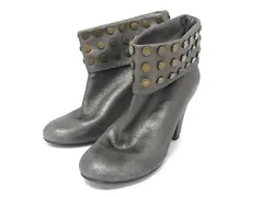 MARC BY MARC JACOBS マークバイマークジェイコブス レザー ヒール ショートブーツ サイズ 36 (約23cm) 靴 シューズ グレー系 DJ9213