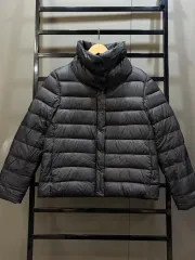 (L) ZARA ザラ ウィメンズ ダウン ハイネック ショートダウン ネイビー 4 5