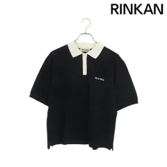 【極美品】ミュウミュウ　半袖ポロシャツ　アップリケ　イタリア製　グリーン　S 極美品】ミュウミュウ半袖ポロシャツアップリケイタリア製グリーンS