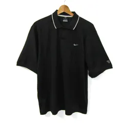 ナイキゴルフ ポロシャツ 半袖 大きいサイズ ゴルフウエア スポーツウエア トップス 黒 メンズ XLサイズ ブラック NIKE GOLF 【中古】