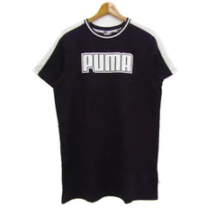 プーマ 半袖Ｔシャツ スポーツウエア トップス 黒 白 レディース Lサイズ ブラック×ホワイト PUMA 【中古】