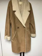 ヴィンテージ スウェード ムートン ジャケット コート ブラウン