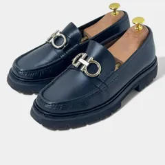 フェラガモ　ブラック　ガンチーニ　厚底　ローファー　BLEECKER