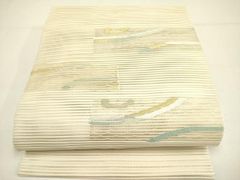 A◇着物くつろぎ 夏物 霞模様 パステル 化繊 六通 薄物 絽 紗 京袋帯