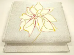 平和屋着物●爪掻き本綴れ　八寸名古屋帯　舞花文　金銀糸　正絹　逸品　DAAZ4036cm