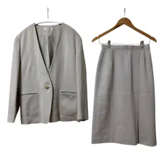 Z1593Addenda by RENOWN アデンダバイレナウン 上質ウールジャケット＆スカート セットアップ ベージュ系 レディース サイズ表記無し