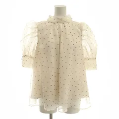 スナイデル SNIDEL ハーフスリーブオーガンジーブラウス 半袖 F オフホワイト /HK ■OS