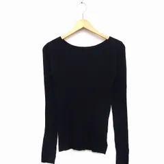 フリークスストア FREAKS STORE ニット セーター 長袖 丸首 ウール混 リブ F ブラック 黒 /HT8