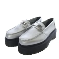 ドクターマーチン DR.MARTENS Penton 2 Quad Loafer ローファー スリッポン プラットフォーム レザー UK4 シルバー色 /YO23