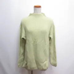 23区 オンワード樫山 ハイネック ニット プルオーバー セーター 40 薄緑 グリーン ウール100％
