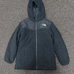 THE NORTH FACE ザノースフェイス キッズ リバーシブル フリース アウター フリース キルティングダウン 140サイズ ブラック