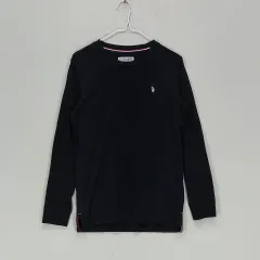 U.S. POLO ASSN. レディース90 ラウンドTシャツ 2023 春 秋 ブラック 01697