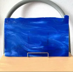 ステンドグラス　ガラス板　材料　端材　ブルー