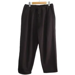 ヘルス HEALTH 美品 easy pants #6 ウール イージーパンツ ワイドパンツ スラックス 茶 ブラウン M