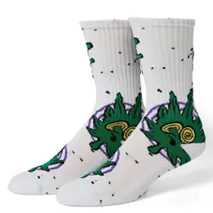 HUF Green Buddy Hypnosis Socks White 靴下 ソックス 送料無料のサムネイル